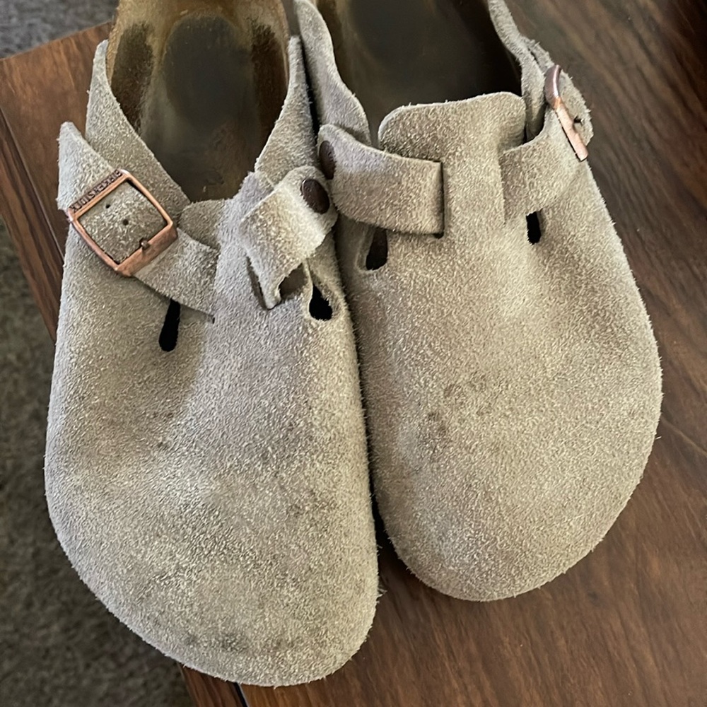 Birkenstock Tan Suede Mules
